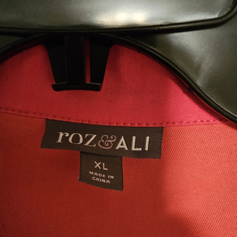 Roz & Ali Vibrant Red Jean Jacket - Picture 2 of 3